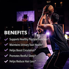 Men's Nighttime Saw Palmetto Extract Supplement - For Frequent Nighttime Urination and Sleep Health, Non-GMO