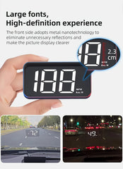 عداد سرعة عالمي للسيارة HUD GPS شاشة عرض أمامية سرعة الزجاج الأمامي عرض سرعة KMH شاشة رقمية للسيارات والشاحنات والسيارات