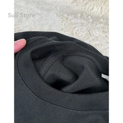 600g Heavy-duty Cotton Short Sleeved T-shirt for Men's Fashion Pure Cotton Thickened Short Sleeved Half Sleeved Tee