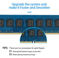 ذاكرة الوصول العشوائي TECMIYO 4 جيجابايت 8 جيجابايت DDR3 DDR3L 1600 ميجا هرتز 1333 ميجا هرتز PC3-12800U PC3-10600 DIMM 1.5 فولت 1.35 فولت 2RX8 ذاكرة غير ECC - أزرق