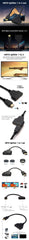 HDTV 1 in 2 1080P HDTV Splitter Adapter Male To 2 Female Head Adapter HD Male To Female Conversion Cable