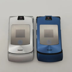 هاتف موتورولا RAZR V3i الأصلي غير مقفل ومجدد GSM 850 / 900 / 1800 / 1900 بجودة جيدة مع ضمان لمدة عام واحد