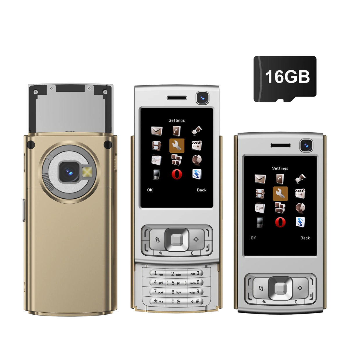 SERVO N95 PRO Mini Sliding Mobile Phone 2 SIM Standby Cellphone Magic Voice Speed Dial Call Recording Flashlight 2.0" Telephones