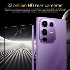 هاتف Global Vision S25 Ultra الذكي بنظام أندرويد 4100 مللي أمبير/ساعة وذاكرة وصول عشوائي (RAM) سعة 8 جيجابايت وذاكرة قراءة فقط سعة 256 جيجابايت وشاشة 6.8 بوصة ودقة 720x1600HD بدقة 16+32 ميجابكسل وشبكة 4G و5G