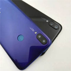 غطاء البطارية الخلفي لهاتف Xiaomi Mi Play، غطاء الباب الخلفي، أجزاء بديلة مع عدسة الكاميرا وزر الطاقة ومستوى الصوت