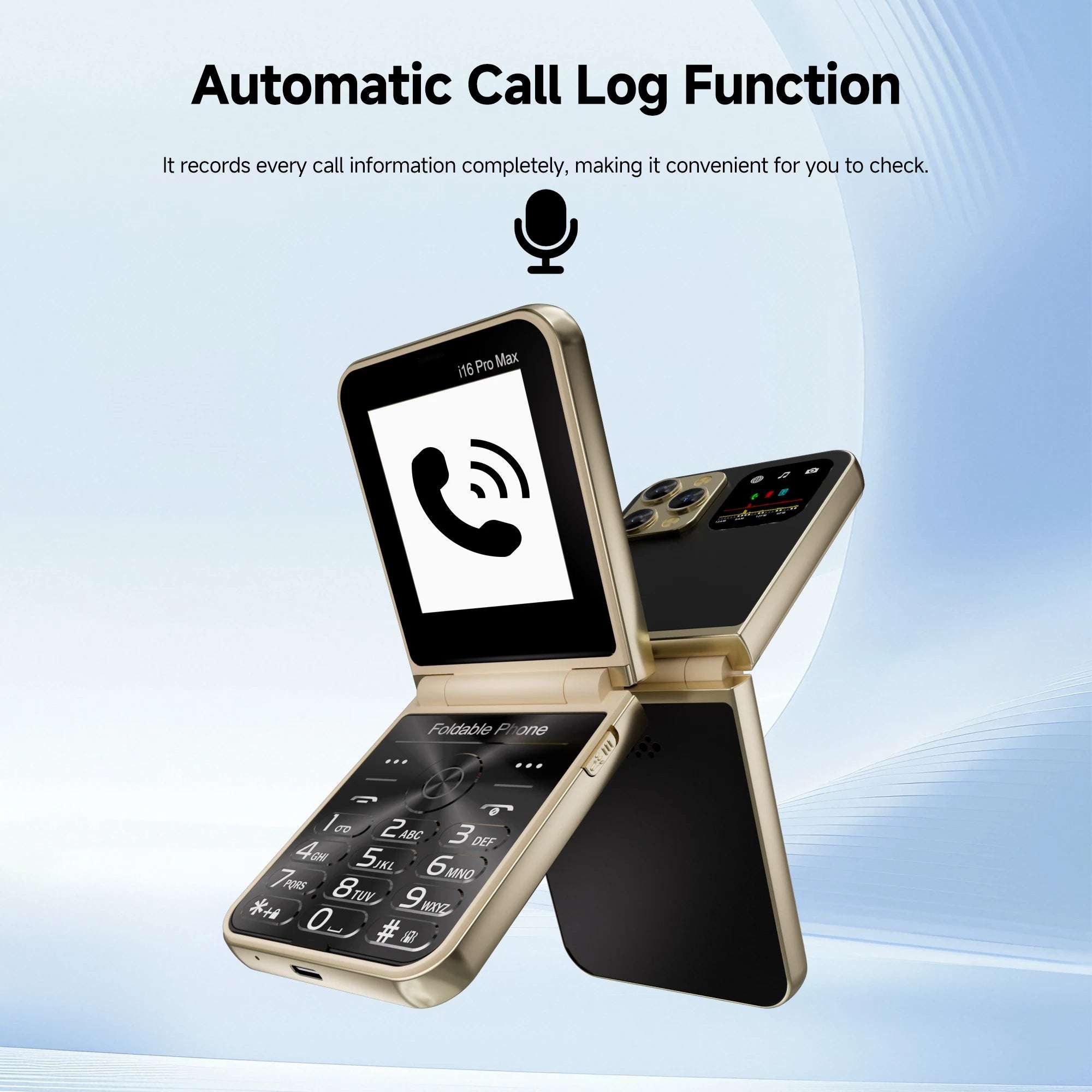 SERVO i16 PRO MAX Flip Mobile Phone 4 SIM Standby Speed Dial Magic Voice Flashlight Call Recording 2G GSM Button Fold Cellphones