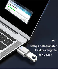 USB 3.0 To Type C Adapter  LED OTG To USB C USB-A To Micro USB Type-C Female Connector For HUAWEI Samsung Xiaomi  POCO Adapters