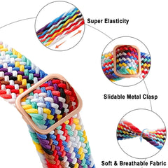 Braided Loop Strap For Apple watch Ultra Band 49mm 44mm 40mm 45mm 41mm 42mm 38mm Elastic Solo bracelet iWatch series9 8 7 6 se 3