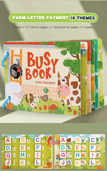Busy Book for Kids, Animals Vehicles Dinosaurs Stickers, Matching Number & Letter Games, Interactive Learning Activity Book