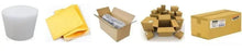 Eyebrow tweezers kit accessories shown in packaging box and pouches.