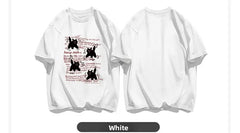 Cute Cartoon  ort Sve T-irt Women's Summer Casual Loose Fit plus Size American Sle Cotton Top Korean Version