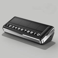 1PC Solar Car Phone Number Plate Led Lighting Temporary Parking Card Hidden Plates Car Park Stop Multiple Number Parking Gadgets