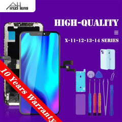 شاشة PINZHENG عالية الجودة INCELL LCD OLED OEM AMOLED لهاتف iPhone XS MAX X XR 11 12 13 MINI PRO PROMAX بديلة للشاشة