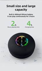 2025 Bathroom Waterproof Wireless LED Bluetooth Speaker Large Suction Cup Mini Portable Speaker Outdoor Sports Stereo Speaker