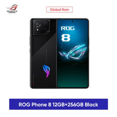 هاتف ASUS ROG 8 &amp; 8 pro للألعاب يعمل بنظام أندرويد 5G وذاكرة وصول عشوائي عالمية ومعالج Snapdragon 8 Gen 3 وشاشة AMOLED مقاس 6.78 بوصة وتردد 165 هرتز وبطارية 5500 مللي أمبير في الساعة وشحن سريع 65 وات