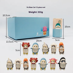 Sonny Angel Mofusand Blind Box Hippers Mini Doll Shark Cat Action Doll Toy Fans Children'S Christmas Car Ornament Gift