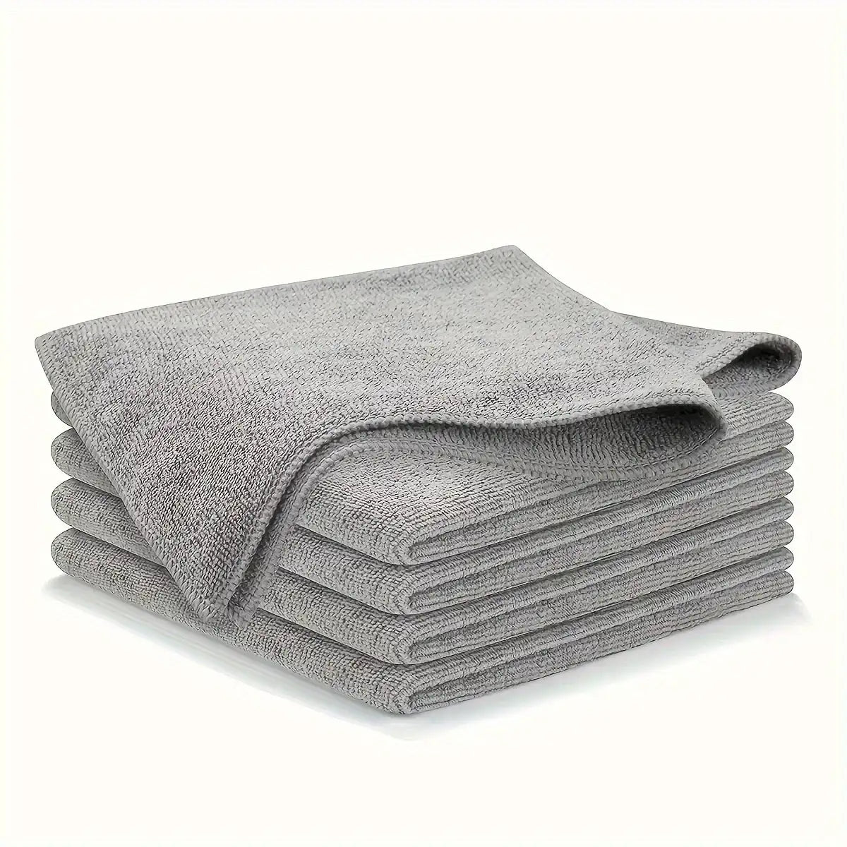 5/10/20pcs Kitchen Towel, Ultra-fine Fiber Light Gray Cleaning Cloth Set, Absorbent, Soft And Stain-removing Cloth - Mumzar