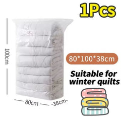 Vacuum Storage Bags No Need Pump Large Plastic Storage Bags for Storing Clothes blankets Compression Empty Bag Travel Accessorie