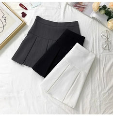 Grey High-waisted Mini Dress For Women Slimming Versatile Anti-exposure A- line Skirt Design Sensibility Spring Autumn 2024 New