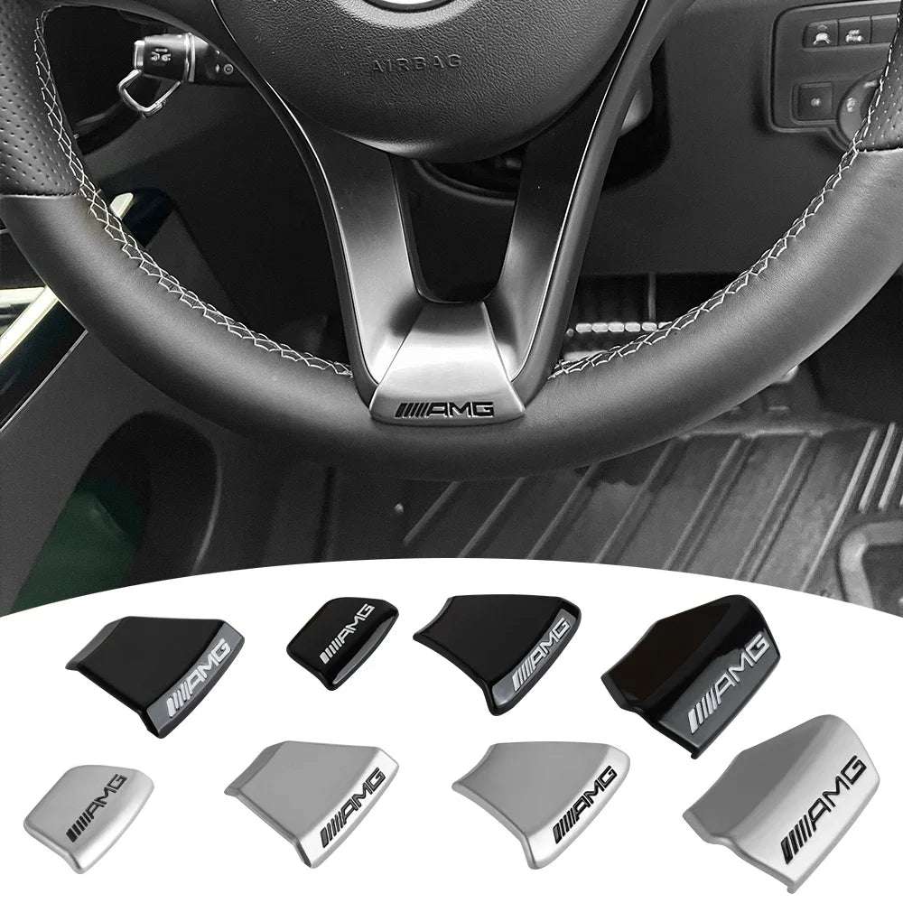 ABS Car Steering Wheel Emblem Sticker Interior Badge Decoration for Mercedes Benz W205 W168 W108 AMG W176 W204 W212 GLC CLA GLA
