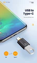 محول 10A OTG USB 3.0 إلى النوع C من USB أنثى إلى النوع C ذكر محول شحن سريع OTG USB C لأجهزة الكمبيوتر المحمولة Xiaomi Samsung