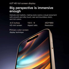 ONEMYTH M16Pro 4.0" Android 10 Mini SmartPhone, Dual SIM, 2000mAh, 5MP Camera, 2GB+16GB, Face Unlock, Type-C