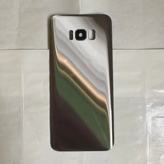 مع عدسة جديدة لهاتف Samsung Galaxy S8+ S8 Plus G955 G955F غطاء خلفي للبطارية وباب خلفي ولوحة زجاجية ثلاثية الأبعاد وغطاء لاصق بديل