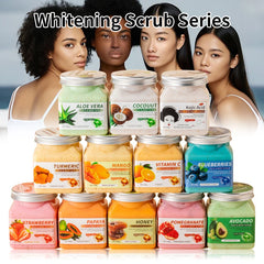 350g Big Bottle Body Skin Scrub Deep Cleansing Face Exfoliating Hydrating Scrub Fruit Scented Mud Exfoliating Gel Body Lotion