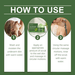 "Gentle Underarm Scrub - Exfoliating & Brightening Treatment For Smooth Skin, Helps Remove Impurities & Refresh, All Skin Types