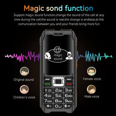 هاتف محمول متين M6000 GSM 2G Network 4 بطاقات SIM Magic Voice مقبس 3.5 مم شاشة 2.4 بوصة لوحة مفاتيح كبيرة هاتف محمول لكبار السن