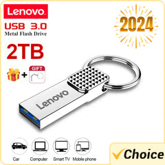 محرك أقراص فلاش USB من لينوفو بسعة 2 تيرابايت و512 جيجابايت، USB 3.0 معدني، مفتاح محرك أقراص USB 1 تيرابايت من النوع C عالي السرعة، محرك أقراص فلاش صغير 128 جيجابايت للهاتف