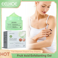 Fruit Acid Exfoliating Gel For Face Body Cleaning Soften Skin Deep Cleansing Nourish Dead Skin Blackhead Remover Scrub Gel 30ml