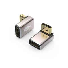 Gold-Plated Vertical Bend Adapter DP1.4 8K60Hz Monitor Computer Graphics Card DP Interface Extension Aluminum Alloy Shell