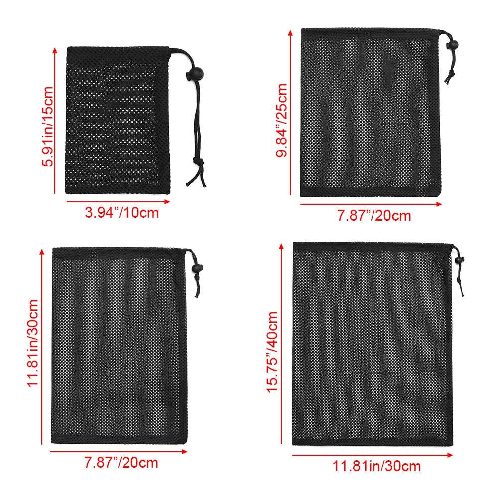 Durable Nylon Mesh Drawstring Bag Multi Purpose Outdoor Travel Stuff Sack Storage Bag Camping Bottle Pot Pan Carrier Pouch