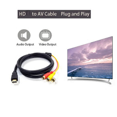 HDMI-compatible to 3RCA Cable One-way For HD Player Devices Capable Of Automatic Decoding
