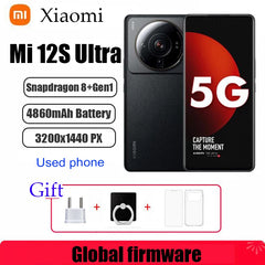 البرامج الثابتة العالمية لهاتف Xiaomi 12S Ultra الذكي Snapdragon 8+ Gen 1 6.73" 2K 50MP+32MP Camera 67W 4860mAh Battery phone used