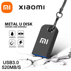 محرك أقراص فلاش صغير من شاومي بسعة 2 تيرابايت، USB 3.0، نقل فائق السرعة، قرص معدني، محرك أقراص USB من النوع C، قرص مقاوم للماء، SSD U Drive