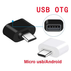 1/5PCS Micro Male To USB-A 2.0 Female Mini OTG  Data Connector Converter Cable Adapter For Tablet PC Android Mobile Phone Plug