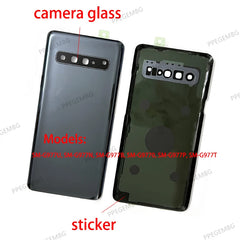 S10 5G Glass For Samsung S10 5G G977 G977U G977F Battery Back Cover Rear Door Lid Panel Shell Housing Case Camera Lens Replace