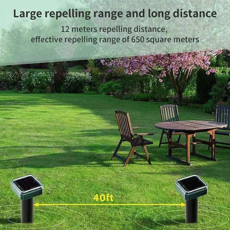 Solar Ultrasonic Rat Repellent Cat Repellent Ultrasonic Outdoor Long-lasting Anti-cat Meowing Solar Electronic Repeller ABS