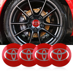 56/60mm Car Wheel Hub Center Cap Aluminum Metal Logo Stickers For Toyota Rav4 Corolla Camry Aqua Auris Cross Yaris TRD Prius GR
