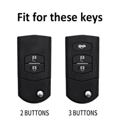 For Mazda Demio 2 3 5 6 M3 M5 M6 CX-5 CX7 CX9 RX8 MX5 MPV 2/3 Buttons TPU Shell Fob Holder Car Key Case Cover Keyless