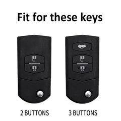 For Mazda Demio 2 3 5 6 M3 M5 M6 CX-5 CX7 CX9 RX8 MX5 MPV 2/3 Buttons TPU Shell Fob Holder Car Key Case Cover Keyless