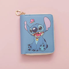 Stitch Coin Purse Fashion Cartoon Zipper Wallet Kawaii Anime Student Print Card Holder ID Storage Bag Card Pack Christmas Gift