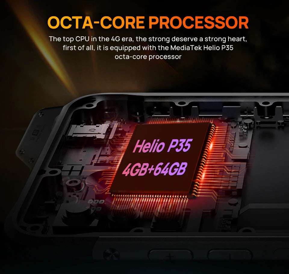 UNIWA W888 MT6765 Helio P35 Octa Core 4GB+64GB ATEX Explosion IP68 Smartphone Andriod11 6.3“ HD Screen  5000mAh NFC Mobile Phone