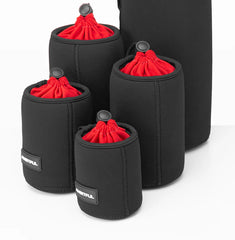 حقيبة عدسات كاميرا جديدة من AMBITFUL، حقيبة برباط، مقاس SML XL، لكاميرا Canon Sony Nikon DSLR، حافظة أسطوانية للعدسات مزودة بخطاف