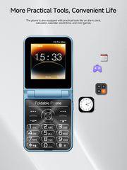 SERVO i16 PRO MAX Flip Mobile Phone 4 SIM Standby Speed Dial Magic Voice Flashlight Call Recording 2G GSM Button Fold Cellphones