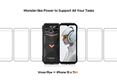 DOOGEE V Max Plus Rugged Phone 22000mAh 36GB(16+20) 512GB 200MP Camera Phone 6.58" 120Hz Dimensity 7050 Android14