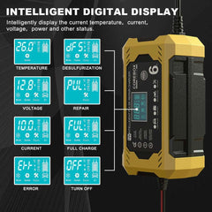 12V6A smart battery charger AGM Start stop battery European regulation full stop reverse protection lead-acid charger