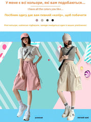Sweet Cool Sle Women's Workwear orts Summer Thin American Qui Dry Casual Wide Leg Five-Quarter Loose Straight Cut Pants